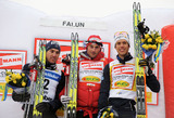 21.03.2010, Falun, Sweden (SWE): l-r: Maurice Manificat (FRA), Fischer, Swix, Odlo, Petter Northug (NOR), Fischer, Rottefella, Alpina, Ski Go, Swix, Marcus Hellner (SWE), Fischer, Salomon, Exel, Craft - FIS world cup cross-country, 15km men handicap star NordicFocus 21.03.2010, Falun, Sweden (SWE): l-r: Maurice Manificat (FRA), Fischer, Swix, Odlo, Petter Northug (NOR), Fischer, Rottefella, Alpina, Ski Go, Swix, Marcus Hellner (SWE), Fischer, Salomon, Exel, Craft - FIS world cup cross-country, 15km men handicap star