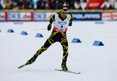 12.03.2011, Lahti, Finland (FIN): Francois Braud (FRA), Fischer, Rottefella, One Way - FIS world cup nordic combined, individual gundersen HS130/10km, Lahti (FIN). www.nordicfocus.com. © Laiho/NordicFocus. Every downloaded picture is fee-liable.