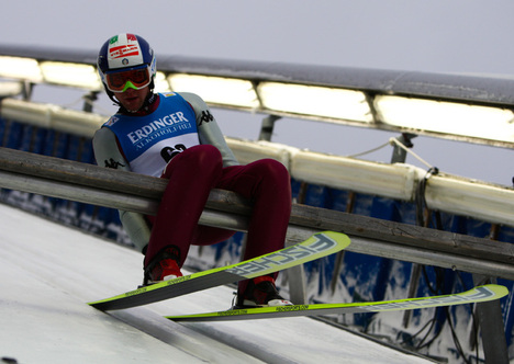 06.01.2012, Oberstdorf, Germany (GER): Alessandro Pittin (ITA), Fischer, One Way, Rottefella - FIS world cup nordic combined, training, Oberstdorf (GER). www.nordicfocus.com. Â© Laiho/NordicFocus. Every downloaded picture is fee-liable.