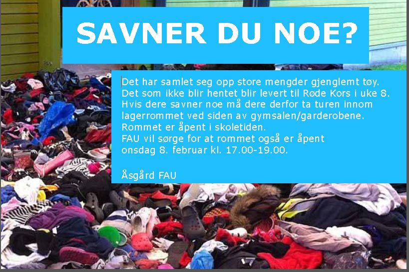 gjenglemt tøy