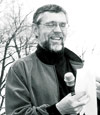Knut T. Reinås holdt apell på Rådhusplassen 1. mai 1999