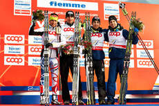 24.02.2013, Val di Fiemme, Italy (ITA): l-r: Jason Lamy Chappuis (FRA), Sebastien Lacroix (FRA), Francois Braud (FRA), Maxime Laheurte (FRA)- FIS nordic world ski championships, nordic combined, team HS106/4x5km, Val di Fiemme (ITA). www.nordicfocus.com. NordicFocus 24.02.2013, Val di Fiemme, Italy (ITA): l-r: Jason Lamy Chappuis (FRA), Sebastien Lacroix (FRA), Francois Braud (FRA), Maxime Laheurte (FRA)- FIS nordic world ski championships, nordic combined, team HS106/4x5km, Val di Fiemme (ITA). www.nordicfocus.com.