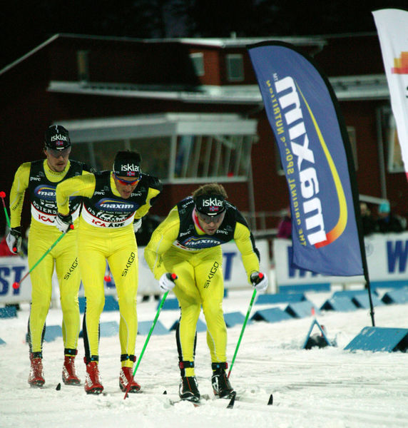 TEAM UNITED BAKERIES är det gamla Team SkiGo. Här är det Johan Kjølstad som drar före Tore Bjørseth Berdal och John Kristian Dahl. Foto: MARCELA HAVLOVA