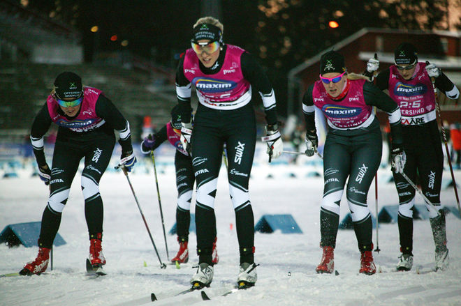 DET MIKSADE damlaget som blev trea bestod av Evelina Bångman, Lisa Dahl, Ida Indahl, Sara Nordstrand och Julia Jansson. Foto: MARCELA HAVLOVA