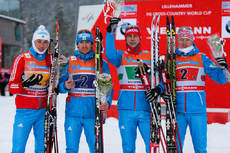 08.12.2013, Lillehammer, Norway (NOR): (l-r) Alexander Legkov (RUS), Rossignol, Swix, Rottefella, Adidas, Maxim Vylegzhanin (RUS), Fischer, Swix, Alpina, Rottefella, Adidas, Alexander Bessmertnykh (RUS), Madshus, Swix, Alpina, Rottefella, Adidas and Dmitr NordicFocus 08.12.2013, Lillehammer, Norway (NOR): (l-r) Alexander Legkov (RUS), Rossignol, Swix, Rottefella, Adidas, Maxim Vylegzhanin (RUS), Fischer, Swix, Alpina, Rottefella, Adidas, Alexander Bessmertnykh (RUS), Madshus, Swix, Alpina, Rottefella, Adidas and Dmitr