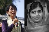 Aung San Suu Kyi og Malala Yousafzai Aung San Suu Kyi og Malala Yousafzai