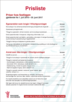 Takstplakat fastlege 2016