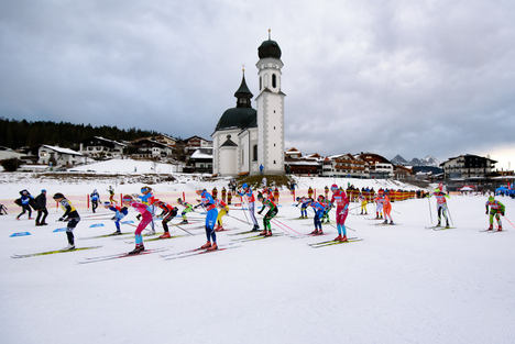 07.02.2016, Seefeld, Austria (AUT):Start of the women's race - Visma Ski Classics Kaiser Maximilian Lauf, Seefeld (AUT). www.nordicfocus.com. © Rauschendorfer/NordicFocus. Every downloaded picture is fee-liable. NordicFocus 07.02.2016, Seefeld, Austria (AUT):Start of the women