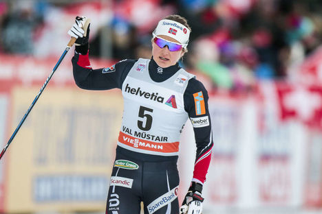 01.01.2017, Val Mustair, Switzerland (SUI):Ingvild Flugstad Oestberg (NOR) - FIS world cup cross-country, tour de ski, mass women, Val Mustair (SUI). www.nordicfocus.com. © Modica/NordicFocus. Every downloaded picture is fee-liable. NordicFocus 01.01.2017, Val Mustair, Switzerland (SUI):Ingvild Flugstad Oestberg (NOR) - FIS world cup cross-country, tour de ski, mass women, Val Mustair (SUI). www.nordicfocus.com. © Modica/NordicFocus. Every downloaded picture is fee-liable.