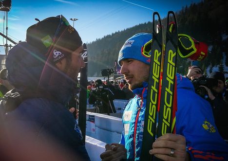 11.02.2017, Hochfilzen, Austria (AUT):Martin Fourcade (FRA), Anton Shipulin (RUS) - IBU world championships biathlon, sprint men, Hochfilzen (AUT). www.nordicfocus.com. © NordicFocus. Every downloaded picture is fee-liable. NordicFocus 11.02.2017, Hochfilzen, Austria (AUT):Martin Fourcade (FRA), Anton Shipulin (RUS) - IBU world championships biathlon, sprint men, Hochfilzen (AUT). www.nordicfocus.com. © NordicFocus. Every downloaded picture is fee-liable.