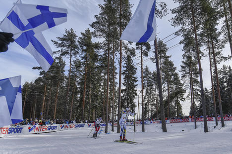 25.02.2017, Lahti, Finland (FIN):Charlotte Kalla (SWE), Heidi Weng (NOR) - FIS nordic world ski championships, cross-country, skiathlon women, Lahti (FIN). www.nordicfocus.com. © Thibaut/NordicFocus. Every downloaded picture is fee-liable. NordicFocus 25.02.2017, Lahti, Finland (FIN):Charlotte Kalla (SWE), Heidi Weng (NOR) - FIS nordic world ski championships, cross-country, skiathlon women, Lahti (FIN). www.nordicfocus.com. © Thibaut/NordicFocus. Every downloaded picture is fee-liable.