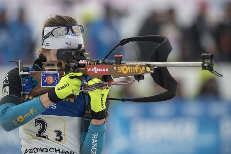 05.03.2017, Pyeong Chang, Korea (KOR):Justine Braisaz (FRA) - IBU world cup biathlon, relay women, Pyeong Chang (KOR). www.nordicfocus.com. © Manzoni/NordicFocus. Every downloaded picture is fee-liable. NordicFocus 05.03.2017, Pyeong Chang, Korea (KOR):Justine Braisaz (FRA) - IBU world cup biathlon, relay women, Pyeong Chang (KOR). www.nordicfocus.com. © Manzoni/NordicFocus. Every downloaded picture is fee-liable.
