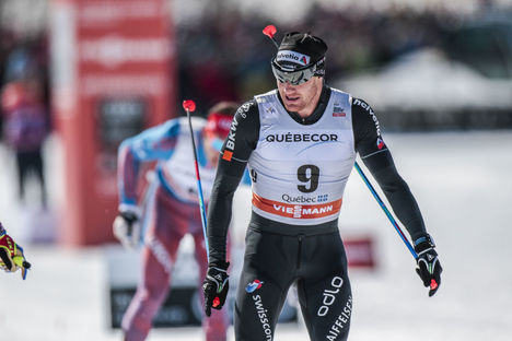 19.03.2017, Quebec, Canada (CAN):Dario Cologna (SUI) - FIS world cup cross-country, pursuit men, Quebec (CAN). www.nordicfocus.com. © Modica/NordicFocus. Every downloaded picture is fee-liable. NordicFocus 19.03.2017, Quebec, Canada (CAN):Dario Cologna (SUI) - FIS world cup cross-country, pursuit men, Quebec (CAN). www.nordicfocus.com. © Modica/NordicFocus. Every downloaded picture is fee-liable.