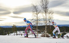 06.12.2015, Lillehammer, Norway (NOR):Alexander Legkov (RUS), Martin Johansson (SWE), (l-r) - FIS world cup cross-country, 4x10km men, Lillehammer (NOR). www.nordicfocus.com. © Felgenhauer/NordicFocus. Every downloaded picture is fee-liable. NordicFocus 06.12.2015, Lillehammer, Norway (NOR):Alexander Legkov (RUS), Martin Johansson (SWE), (l-r) - FIS world cup cross-country, 4x10km men, Lillehammer (NOR). www.nordicfocus.com. © Felgenhauer/NordicFocus. Every downloaded picture is fee-liable.
