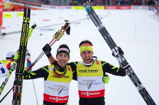 28.02.2015, Falun, Sweden (SWE): Francois Braud (FRA), Jason Lamy-Chappuis (FRA)- FIS nordic world ski championships, nordic combined, team sprint HS134/2x7.5km, Falun (SWE). www.nordicfocus.com. © NordicFocus. Every downloaded picture is fee-liable. NordicFocus 28.02.2015, Falun, Sweden (SWE): Francois Braud (FRA), Jason Lamy-Chappuis (FRA)- FIS nordic world ski championships, nordic combined, team sprint HS134/2x7.5km, Falun (SWE). www.nordicfocus.com. © NordicFocus. Every downloaded picture is fee-liable.