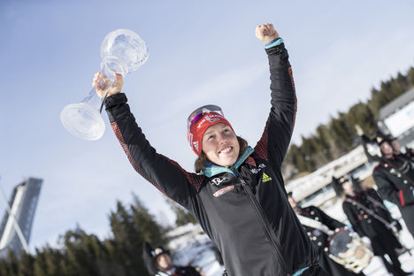19.03.2017, Oslo, Norway (NOR):Laura Dahlmeier (GER) - IBU world cup biathlon, cups, Oslo (NOR). www.nordicfocus.com. © Manzoni/NordicFocus. Every downloaded picture is fee-liable. NordicFocus 19.03.2017, Oslo, Norway (NOR):Laura Dahlmeier (GER) - IBU world cup biathlon, cups, Oslo (NOR). www.nordicfocus.com. © Manzoni/NordicFocus. Every downloaded picture is fee-liable.
