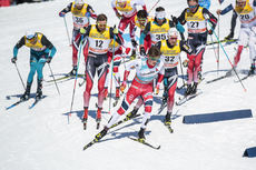 18.03.2017, Quebec, Canada (CAN):Johannes Hoesflot Klaebo (NOR), Niklas Dyrhaug (NOR), Didrik Toenseth (NOR), Jean Marc Gaillard (FRA), Paal Golberg (NOR), (l-r) - FIS world cup cross-country, mass men, Quebec (CAN). www.nordicfocus.com. © Modica/Nordi NordicFocus 18.03.2017, Quebec, Canada (CAN):Johannes Hoesflot Klaebo (NOR), Niklas Dyrhaug (NOR), Didrik Toenseth (NOR), Jean Marc Gaillard (FRA), Paal Golberg (NOR), (l-r) - FIS world cup cross-country, mass men, Quebec (CAN). www.nordicfocus.com. © Modica/Nordi