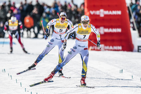 19.03.2017, Quebec, Canada (CAN):Ida Ingemarsdotter (SWE), Stina Nilsson (SWE), (l-r) - FIS world cup cross-country, pursuit women, Quebec (CAN). www.nordicfocus.com. © Modica/NordicFocus. Every downloaded picture is fee-liable. NordicFocus 19.03.2017, Quebec, Canada (CAN):Ida Ingemarsdotter (SWE), Stina Nilsson (SWE), (l-r) - FIS world cup cross-country, pursuit women, Quebec (CAN). www.nordicfocus.com. © Modica/NordicFocus. Every downloaded picture is fee-liable.