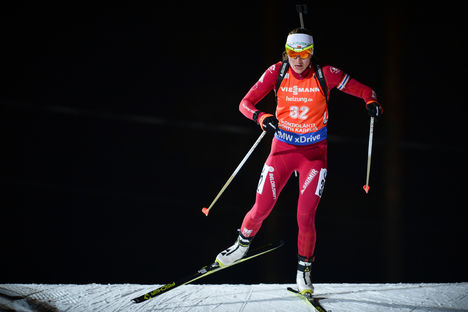 10.03.2017, Kontiolahti, Finland (FIN):Darya Domracheva (BLR) - IBU world cup biathlon, sprint women, Kontiolahti (FIN). www.nordicfocus.com. © Tumashov/NordicFocus. Every downloaded picture is fee-liable. NordicFocus 10.03.2017, Kontiolahti, Finland (FIN):Darya Domracheva (BLR) - IBU world cup biathlon, sprint women, Kontiolahti (FIN). www.nordicfocus.com. © Tumashov/NordicFocus. Every downloaded picture is fee-liable.