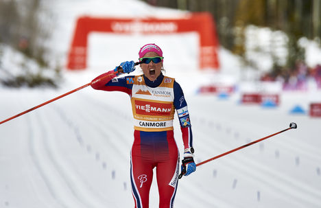 12.03.2016, Canmore, Canada (CAN):Therese Johaug (NOR) - FIS world cup cross-country, pursuit women, Canmore (CAN). www.nordicfocus.com. © Felgenhauer/NordicFocus. Every downloaded picture is fee-liable. NordicFocus 12.03.2016, Canmore, Canada (CAN):Therese Johaug (NOR) - FIS world cup cross-country, pursuit women, Canmore (CAN). www.nordicfocus.com. © Felgenhauer/NordicFocus. Every downloaded picture is fee-liable.