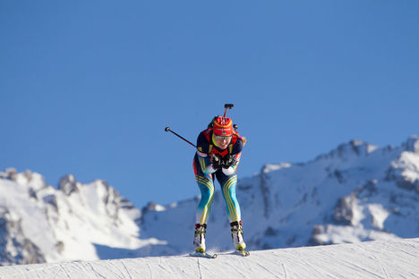NordicFocus 12.12.2013, Annecy-Le Grand Bornand, France (FRA): Juliya Dzhyma (UKR)- IBU world cup biathlon, relay women, Annecy-Le Grand Bornand (FRA). www.nordicfocus.com. © Manzoni/NordicFocus. Every downloaded picture is fee-liable.