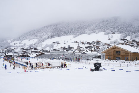 NordicFocus 13.12.2017, Annecy-Le Grand Bornand, France (FRA): Event Feature: overview over the stadium - IBU world cup biathlon, training, Annecy-Le Grand Bornand (FRA). www.nordicfocus.com. © Manzoni/NordicFocus. Every downloaded picture is fee-liable.