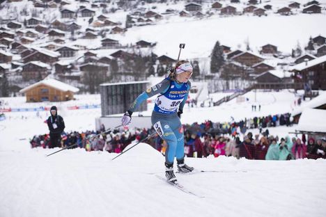 NordicFocus 14.12.2017, Annecy-Le Grand Bornand, France (FRA):Anais Bescond (FRA) - IBU world cup biathlon, sprint women, Annecy-Le Grand Bornand (FRA). www.nordicfocus.com. © Manzoni/NordicFocus. Every downloaded picture is fee-liable.