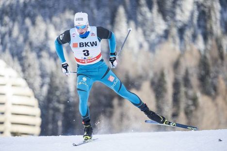 NordicFocus 09.12.2017, Davos, Switzerland (SUI):Lucas Chanavat (FRA) - FIS world cup cross-country, individual sprint, Davos (SUI). www.nordicfocus.com. © Modica/NordicFocus. Every downloaded picture is fee-liable.