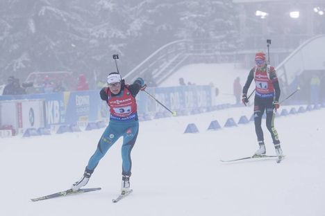 NordicFocus 07.01.2018, Oberhof, Germany (GER):Justine Braisaz (FRA) - IBU world cup biathlon, relay women, Oberhof (GER). www.nordicfocus.com. © Manzoni/NordicFocus. Every downloaded picture is fee-liable.