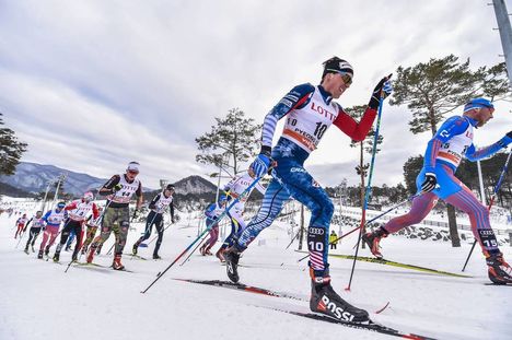 NordicFocus 04.02.2017, Pyeong Chang, Korea (KOR):Scott Patterson (USA), Thomas Wick (GER) - FIS world cup cross-country, skiathlon women, Pyeong Chang (KOR). www.nordicfocus.com. © Thibaut/NordicFocus. Every downloaded picture is fee-liable.
