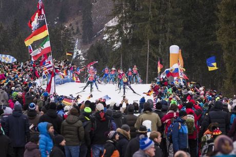 NordicFocus 14.01.2018, Ruhpolding, Germany (GER):Anastasiya Kuzmina (SVK), Kaisa Makarainen (FIN), Dorothea Wierer (ITA), Justine Braisaz (FRA), Denise Herrmann (GER), Yuliia Dzhima (UKR), Vita Semerenko (UKR), Veronika Vitkova (CZE), Laura Dahlmeier (GER), Anais B
