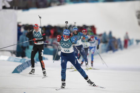 NordicFocus 12.02.2018, Pyeongchang, Korea (KOR):Anais Bescond (FRA) - XXIII. Olympic Winter Games Pyeongchang 2018, biathlon, pursuit women, Pyeongchang (KOR). www.nordicfocus.com. © Manzoni/NordicFocus. Every downloaded picture is fee-liable.
