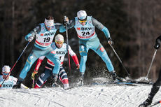 NordicFocus 01.01.2018, Lenzerheide, Switzerland (SUI):Jean Marc Gaillard (FRA), Maurice Manificat (FRA), (l-r) - FIS world cup cross-country, tour de ski, pursuit men, Lenzerheide (SUI). www.nordicfocus.com. © Modica/NordicFocus. Every downloaded picture is fee-l