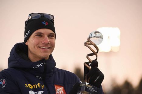 NordicFocus 25.03.2018, Tyumen, Russia (RUS):Emilien Jacquelin (FRA) rookie of the year - IBU world cup biathlon, cups, Tyumen (RUS). www.nordicfocus.com. © Tumashov/NordicFocus. Every downloaded picture is fee-liable.