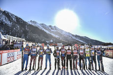 NordicFocus 18.12.2016, La Clusaz, France (FRA):Evgeniy Belov (RUS), Alexander Legkov (RUS), Alexey Chervotkin (RUS), Sergey Ustiugov (RUS), Didrik Toenseth (NOR), Martin Johnsrud Sundby (NOR), Anders Gloeersen (NOR), Finn Haagen Krogh (NOR), Jean Marc Gaillard (FRA