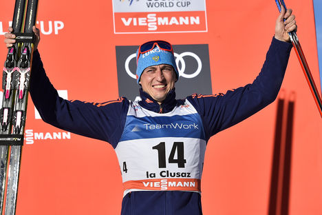 NordicFocus 17.12.2016, La Clusaz, France (FRA):Alexander Legkov (RUS), (l-r) - FIS world cup cross-country, mass men, La Clusaz (FRA). www.nordicfocus.com. © Thibaut/NordicFocus. Every downloaded picture is fee-liable.