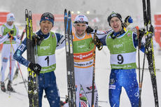 NordicFocus 20.01.2018, Chaux-Neuve, France (FRA):Akito Watabe (JPN), Jan Schmid (NOR), Ilkka Herola (FIN) - FIS world cup nordic combined, individual gundersen HS118/10km, Chaux-Neuve (FRA). www.nordicfocus.com. © Thibaut/NordicFocus. Every downloaded picture is f