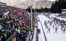 NordicFocus 12.01.2018, Ruhpolding, Germany (GER):Lars Helge Birkeland (NOR), Torstein Stenersen (SWE), Thomas Bormolini (ITA), Erik Lesser (GER), Simon Desthieux (FRA), Alexey Volkov (RUS), Serafin Wiestner (SUI), Artem Pryma (UKR), Krasimir Anev (BUL), Christian G