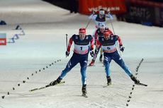 NordicFocus 11.01.2014, Nove Mesto, Czech Republic (CZE): (l-r) Sergey Ustiugov (RUS), Alexey Patukhov (RUS) - FIS world cup cross-country, individual sprint, Nove Mesto (CZE). www.nordicfocus.com. © Rauschendorfer/NordicFocus. Every downloaded picture is fee-liable
