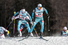 NordicFocus 01.01.2018, Lenzerheide, Switzerland (SUI):Jean Marc Gaillard (FRA), Maurice Manificat (FRA), (l-r) - FIS world cup cross-country, tour de ski, pursuit men, Lenzerheide (SUI). www.nordicfocus.com. © Modica/NordicFocus. Every downloaded picture is fee-l