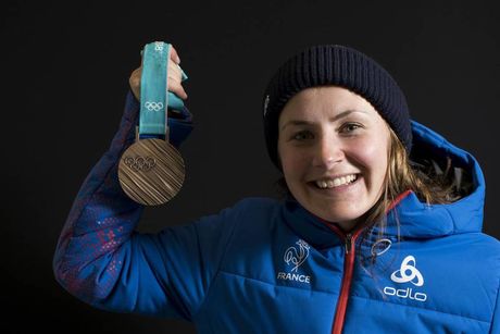 NordicFocus 24.02.2018, Pyeongchang, Korea (KOR):Justine Braisaz (FRA) - XXIII. Olympic Winter Games Pyeongchang 2018, biathlon, medals, Pyeongchang (KOR). www.nordicfocus.com. © Manzoni/NordicFocus. Every downloaded picture is fee-liable.