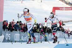 NordicFocus 03.12.2017, Lillehammer, Norway (NOR):Charlotte Kalla (SWE), Heidi Weng (NOR), (l-r) - FIS world cup cross-country, skiathlon women, Lillehammer (NOR). www.nordicfocus.com. © Modica/NordicFocus. Every downloaded picture is fee-liable.