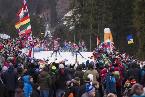 NordicFocus 14.01.2018, Ruhpolding, Germany (GER):Anastasiya Kuzmina (SVK), Kaisa Makarainen (FIN), Dorothea Wierer (ITA), Justine Braisaz (FRA), Denise Herrmann (GER), Yuliia Dzhima (UKR), Vita Semerenko (UKR), Veronika Vitkova (CZE), Laura Dahlmeier (GER), Anais B