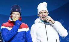 NordicFocus 10.02.2018, Pyeongchang, Korea (KOR):Federico Pellegrino (ITA), Johannes Hoesflot Klaebo (NOR), Alexander Bolshunov (RUS), (l-r) - XXIII. Olympic Winter Games Pyeongchang 2018, cross-country, medals, Pyeongchang (KOR). www.nordicfocus.com. © Modica/Nord