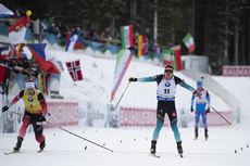 NordicFocus 09.12.2018, Pokljuka, Slovenia (SLO):Johannes Thingnes Boe (NOR), Quentin Fillon Maillet (FRA), (l-r) - IBU world cup biathlon, pursuit men, Pokljuka (SLO). www.nordicfocus.com. © Manzoni/NordicFocus. Every downloaded picture is fee-liable.