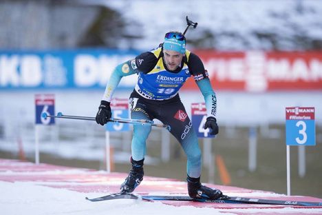 NordicFocus 07.12.2018, Pokljuka, Slovenia (SLO):Simon Desthieux (FRA) - IBU world cup biathlon, sprint men, Pokljuka (SLO). www.nordicfocus.com. © Manzoni/NordicFocus. Every downloaded picture is fee-liable.
