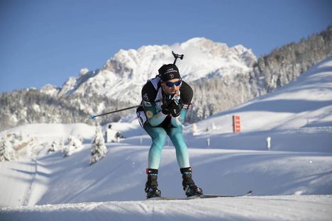 NordicFocus 14.12.2018, Hochfilzen, Austria (AUT):Simon Desthieux (FRA) - IBU world cup biathlon, sprint men, Hochfilzen (AUT). www.nordicfocus.com. © Manzoni/NordicFocus. Every downloaded picture is fee-liable.