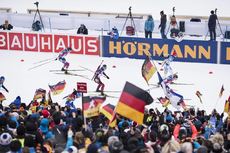 NordicFocus 14.01.2018, Ruhpolding, Germany (GER):Tarjei Boe (NOR), Anton Shipulin (RUS), Jakov Fak (SLO), Johannes Thingnes Boe (NOR), (l-r) - IBU world cup biathlon, mass men, Ruhpolding (GER). www.nordicfocus.com. © Manzoni/NordicFocus. Every downloaded picture