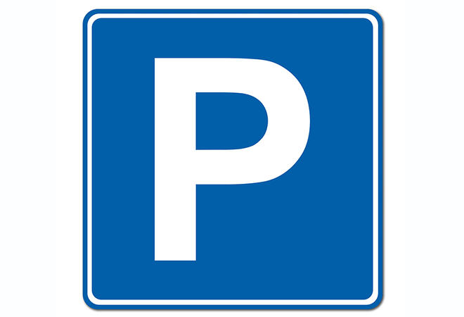 parkeringsskilt blå