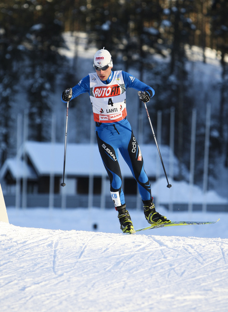 05.03.2010, Lahti, Finland (FIN): Francois Braud (FRA), Fischer, Rottefella - FIS world cup nordic combined, individual gundersen HS130/10km, Lahti (FIN). www.nordicfocus.com. � Laiho/NordicFocus. Every downloaded picture is fee-liable.